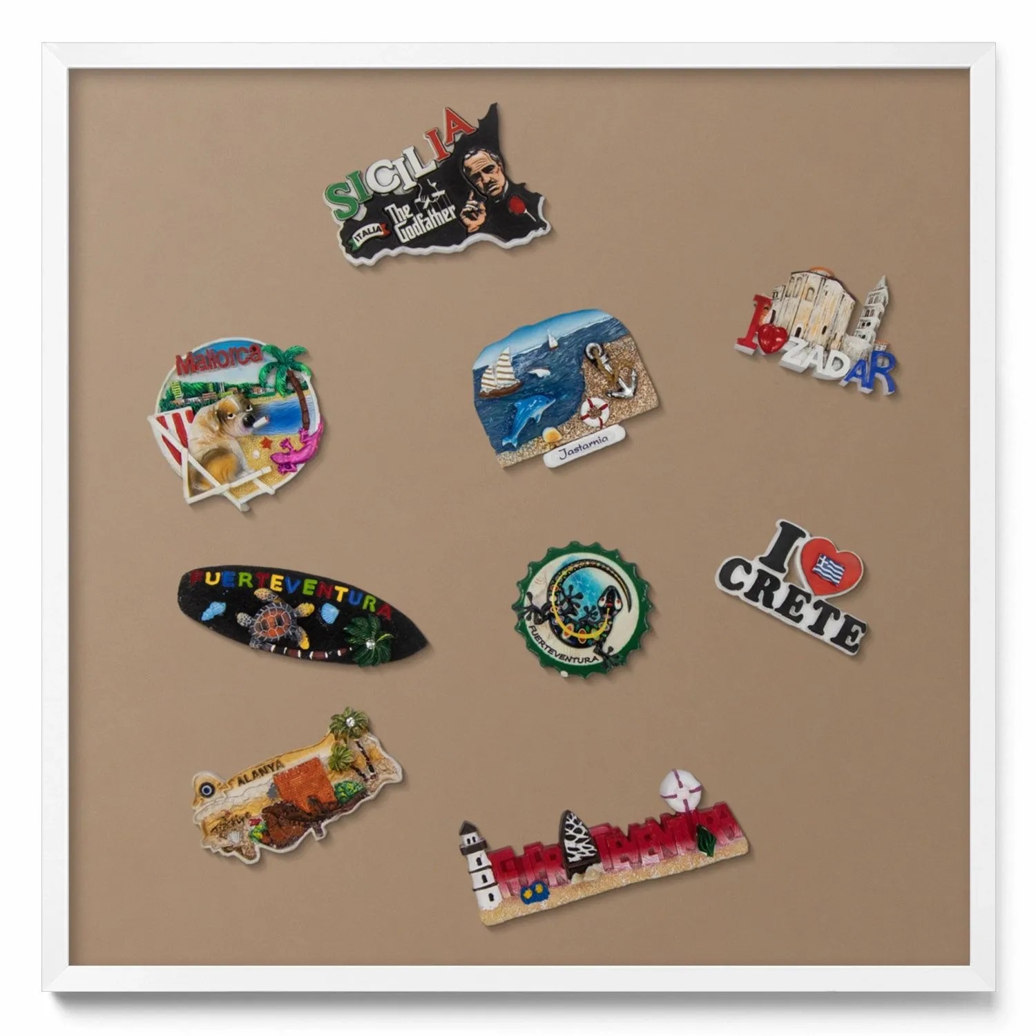 Tulup Magnettafel Magnettafel Dekorativ Bedruckt Farbe Hellbraun 50x50 cm M günstig online kaufen