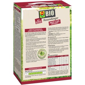 Compo Bio Rasendünger Unkraut & Moos Nein Danke! 3 kg Packung. Bio-Rasendünger für einen gesunden, unkrautfreien Rasen.