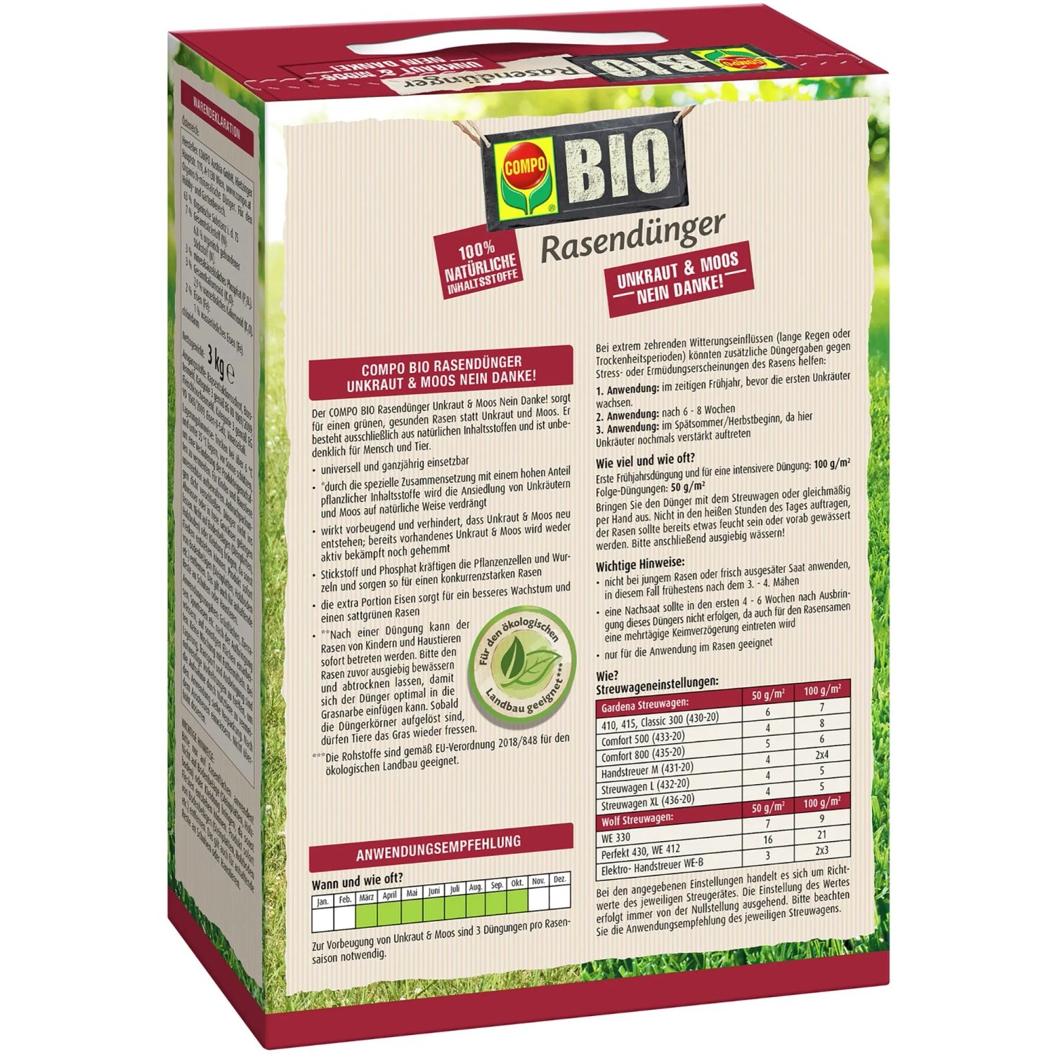 Compo Bio Rasendnger Unkraut & Moos Stopp 3 kg kaufen bei OBI