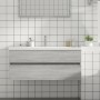 vidaXL Waschbeckenschrank, Grau Sonoma, 100x38,5x45 cm, Holzwerkstoff, mit Schublade, zur Wandmontage.