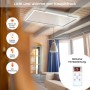 Weiße Könighaus LED-Deckenheizung (800W) mit Fernbedienung im Wohnraum.