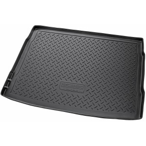 Schwarze Gummi Kofferraumwanne für VW Golf 6 (2008-2012) mit Notradmulde, Autozubehör.