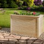 Weka Profi Holz-Hochbeet WekaLine 669 aus Fichtenholz im Garten mit Bepflanzung.