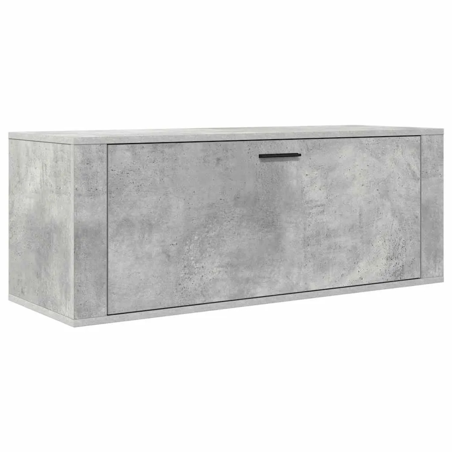 vidaXL Wand-Schuhschrank Betongrau 100x35x38 cm Holzwerkstoff 821024