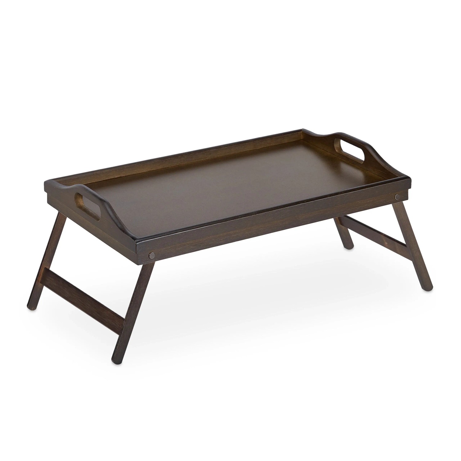 Relaxdays Betttablett Bambus Dunkelbraun Klappbar 22 cm x 61,5 cm x 30 cm 0,9 kg