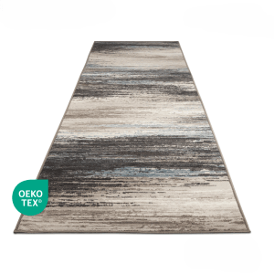 Moderner KARAT Teppichläufer Archway in Grau-Blau, 80x250 cm, nach Maß konfigurierbar.