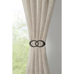 Gardinia Raffspange Infinity Schwarz an Vorhang, magnetisch, für Gardinen und Vorhänge.