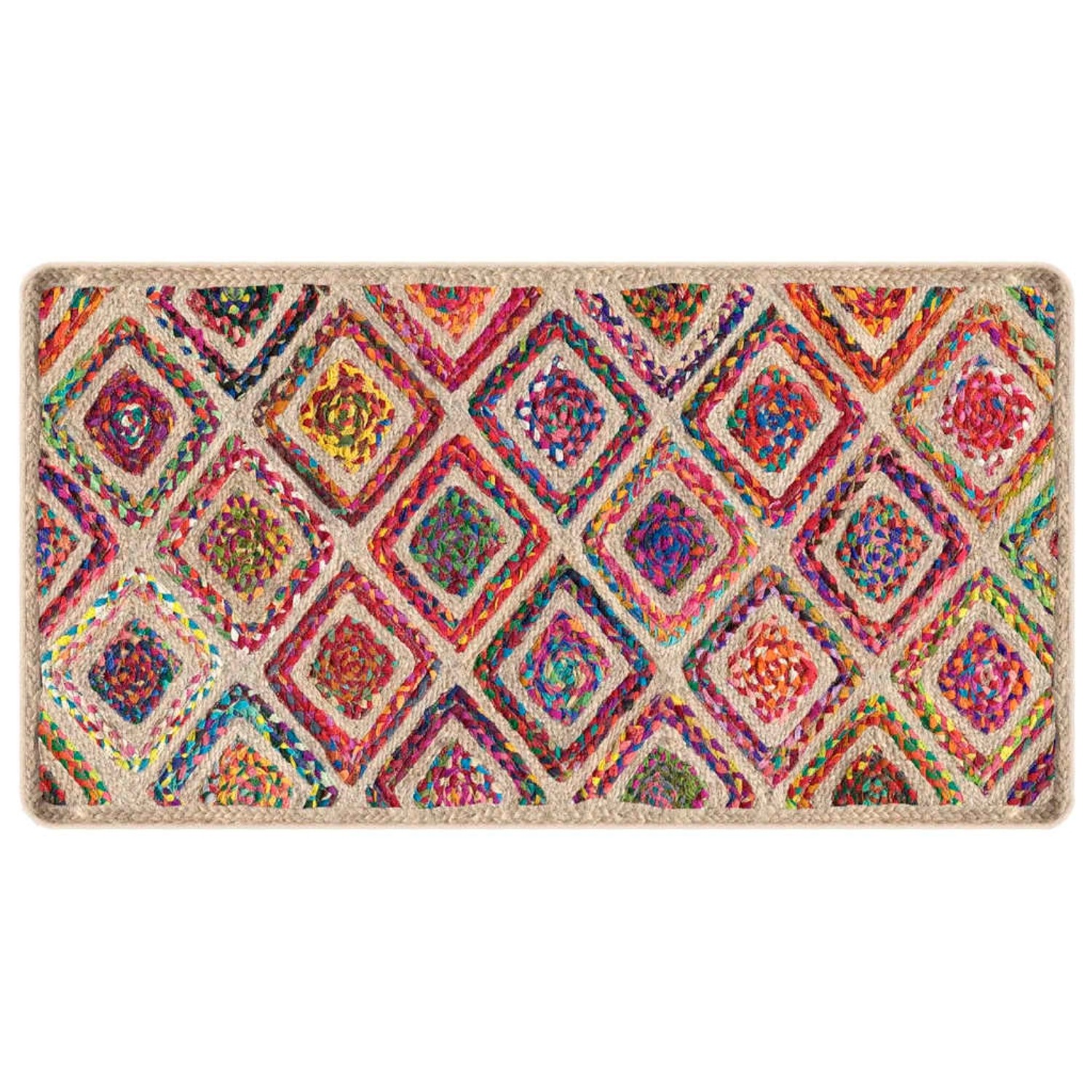 vidaXL Teppich Waschbar Mehrfarbig 80x150 Cm Rutschfest 1927513 günstig online kaufen