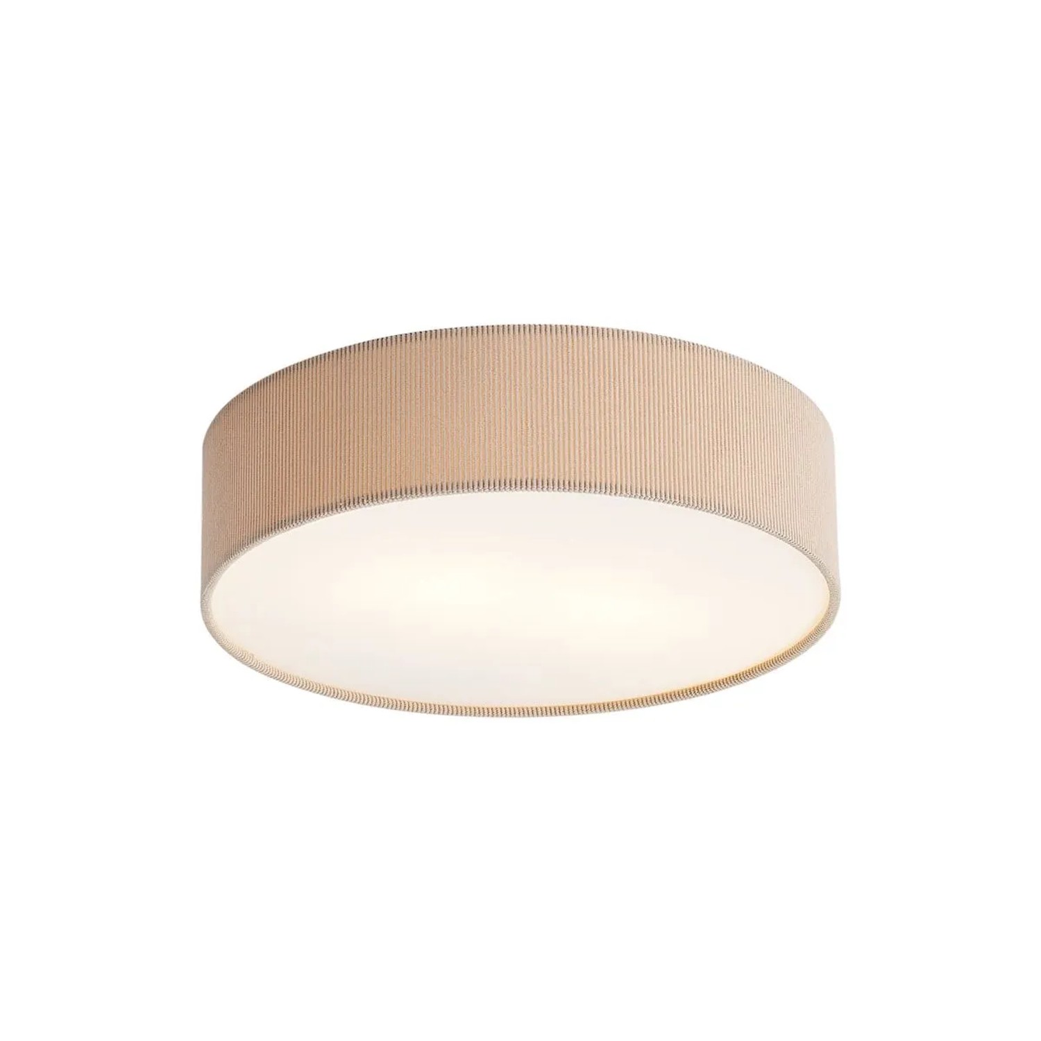 QAZQA Moderne Deckenleuchte Taupe mit Samtschirm 38cm 2 Flammig Luz