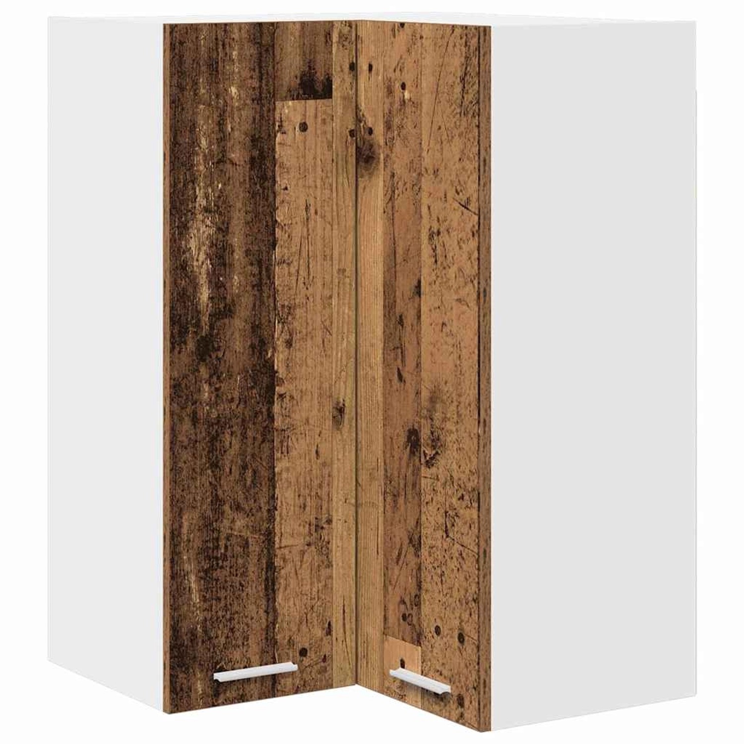 vidaXL Hängeschrank Riga Altes Holz und Weiß 57 x 57 x 80 cm 884296