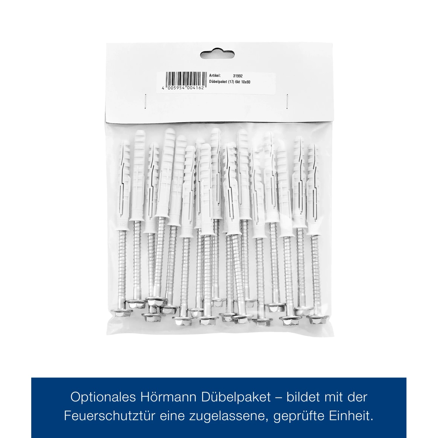 Hörmann Dübel-Set für Feuerschutztür, 10 Stück, zur sicheren Montage der Tür.