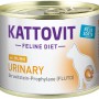 Kattovit Urinary Spezialfutter mit Huhn, 185g Dose für Katzen mit Struvitstein-Problemen.