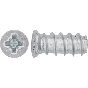 Flachkopf Möbelschraube, Ø 6 mm x 14,5 mm, PZ-Antrieb, verzinkt, 20 Stück