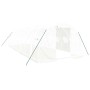 Weißes vidaXL Gewächshaus mit Stahlrahmen, 24 m², ideal für den Pflanzenanbau.