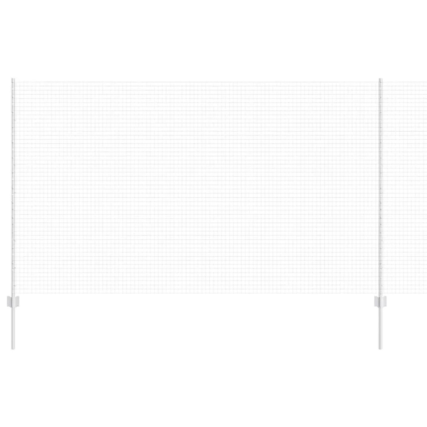 vidaXL Zaun mit Pfosten Silber 1,4 x 25 m Stahl 3336371 günstig online kaufen