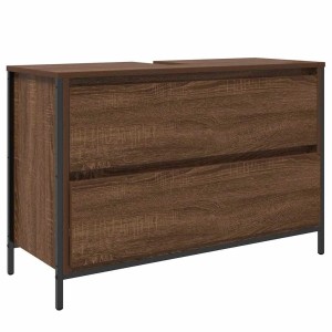 vidaXL Waschbeckenunterschrank mit Schubladen Braun Eichen-Optik 861881