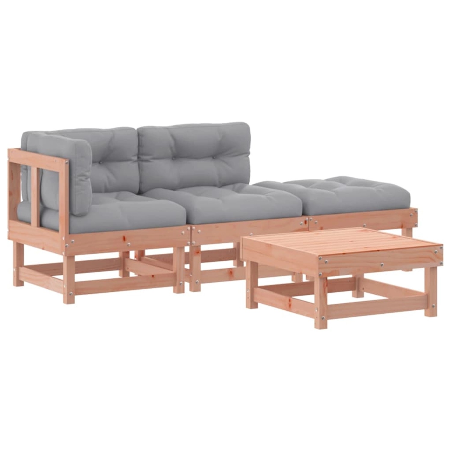 vidaXL 4-Tlg Garten-Lounge-Set mit Kissen Massivholz Douglasie 3186016 günstig online kaufen