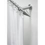 Gardinia Gardinenstangen-Set Kegel, Edelstahloptik, 120 cm, mit Gardine.