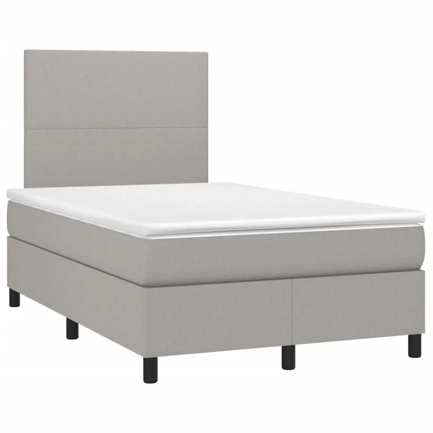 vidaXL Boxspringbett mit Matratze Hellgrau 120x190 cm Stoff 3269867 günstig online kaufen