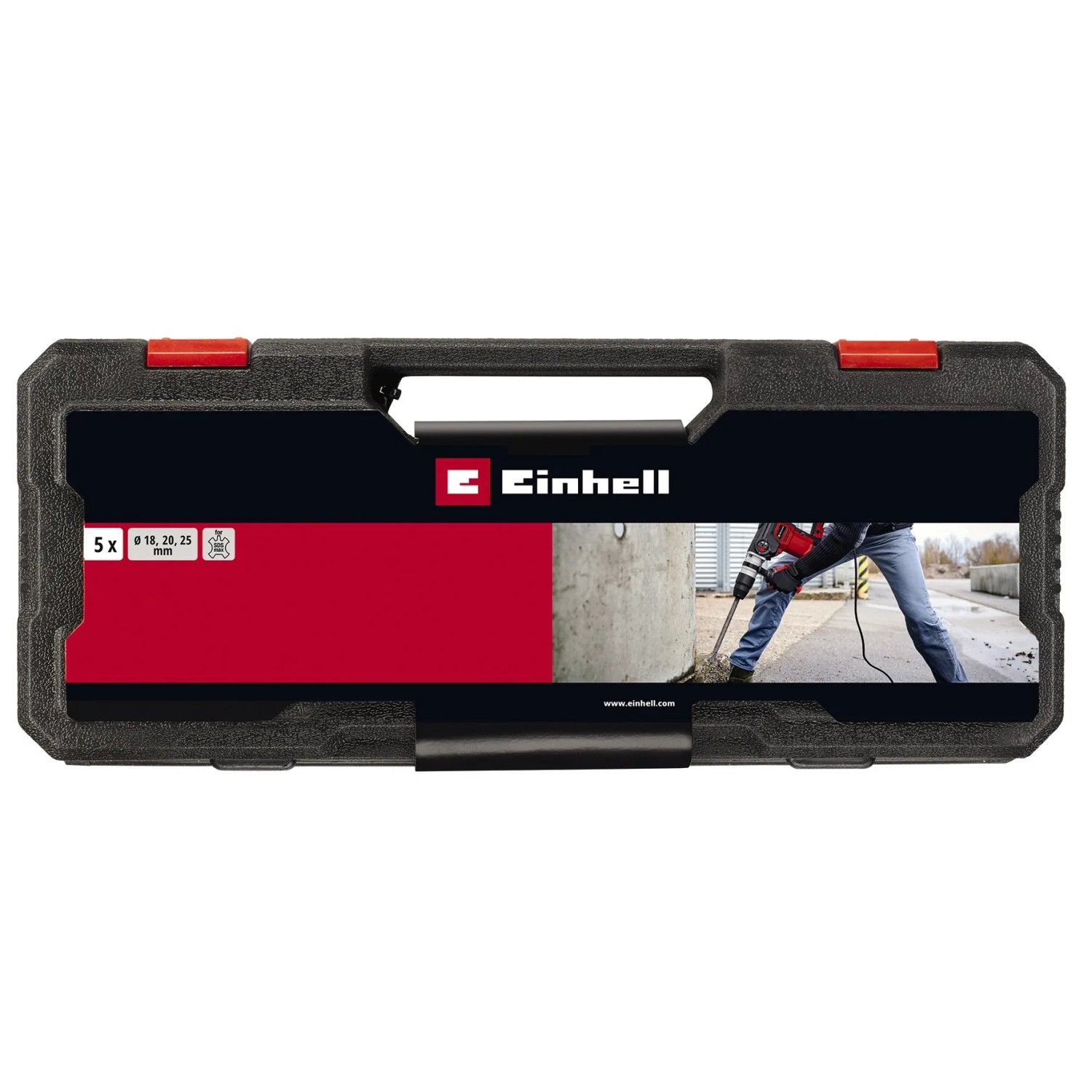 Einhell SDS-Max Bohr-Meissel-Set, 5-teilig im Koffer. Bohrer und Meißel für Bohrhämmer.