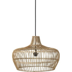 PR Home Kisha Lampenschirm für Innen und Außen Weidenkorb Beige natur E27 51cm ohne Fassung