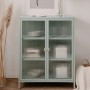 Furn.Design Vitrine Metall Mintgrün 80 x 102 cm 2-türig 3 Fächer Maram_8