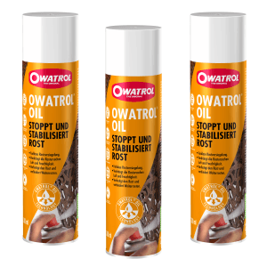 3 Dosen OWATROL OIL Spray Rostschutz Öl Grundierung für Metall, Auto, Kfz.