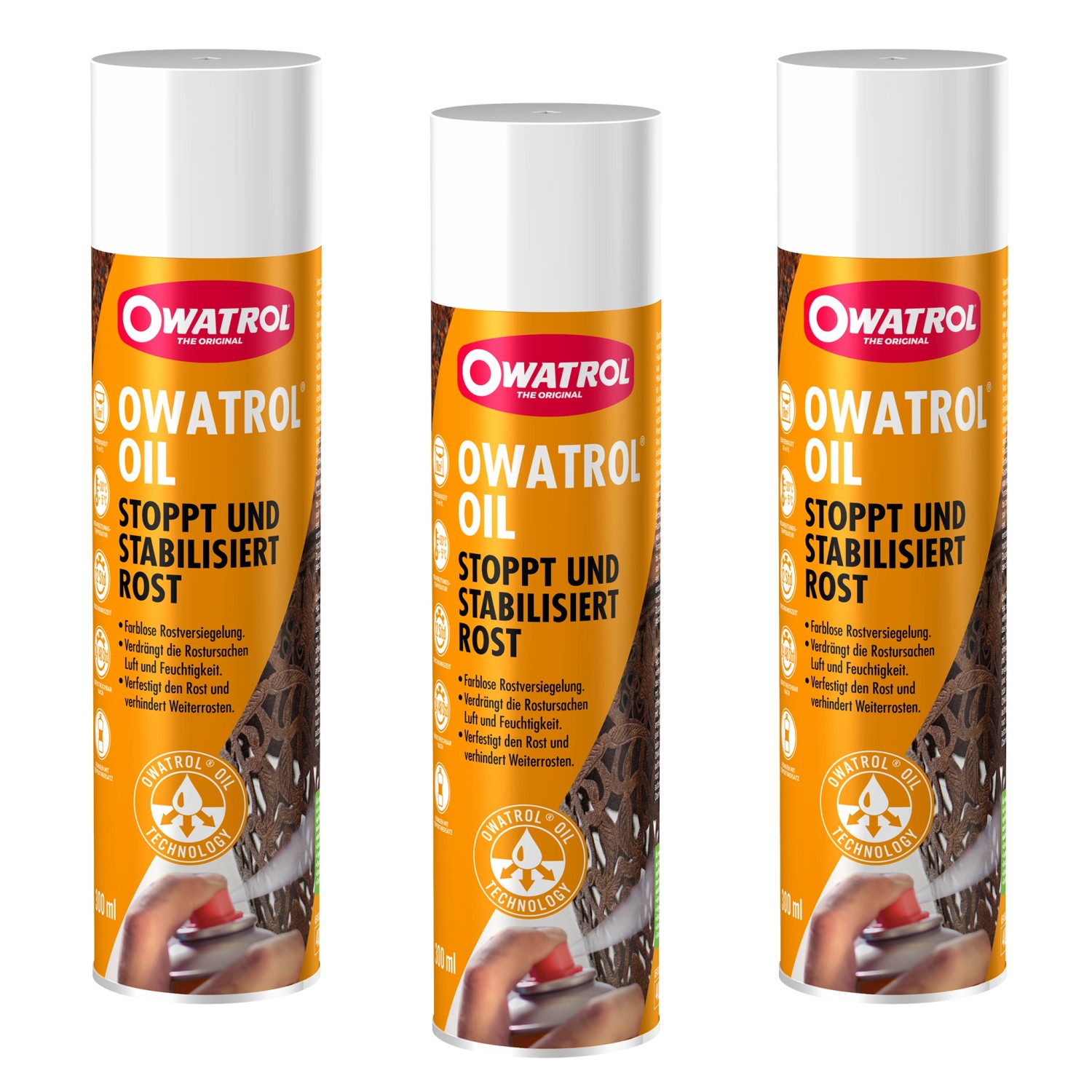 OWATROL OIL Spray Rostschutz Öl Grundierung Auto Kfz Metall 3 x 0,3L