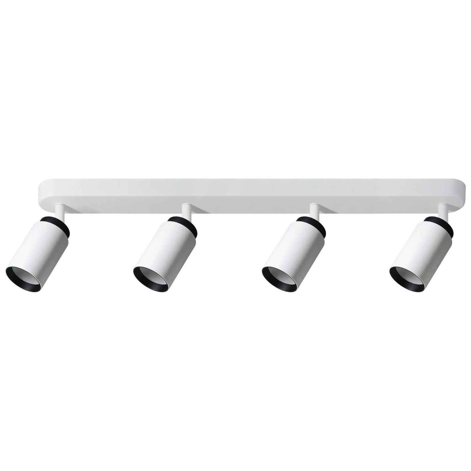 EDO Deckenstrahler GU10 4-Flammig Weiß-Schwarz Moderne Deckenlampe Spot Drehbar Schwenkbar MALGA DUO