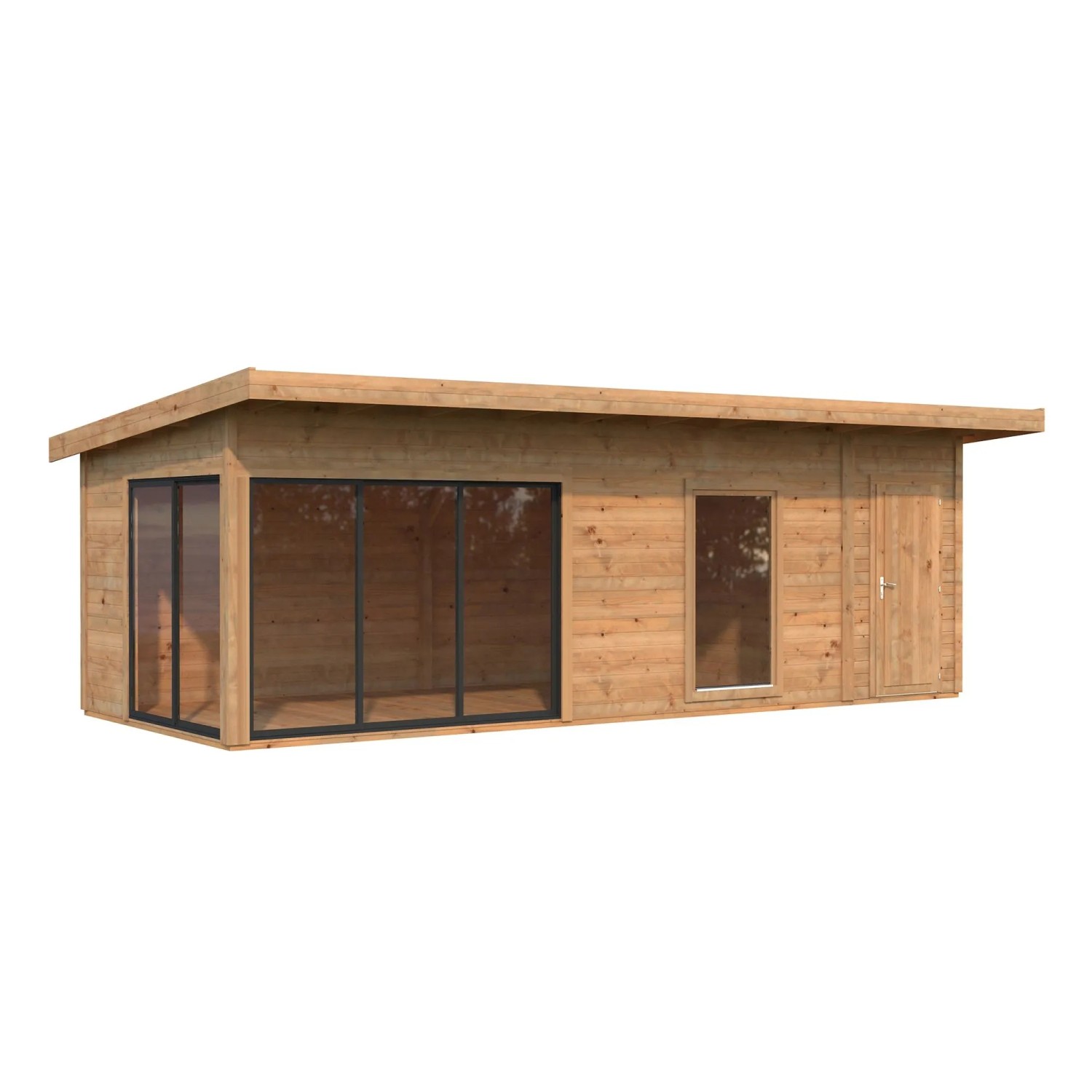 Palmako Holz-Gartenhaus Andrea Slide Plus Pultdach Tauchgrundiert