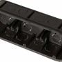 Schwarze 3-fach Kombi-Gerätedose 218x75mm zur Unterputzmontage.