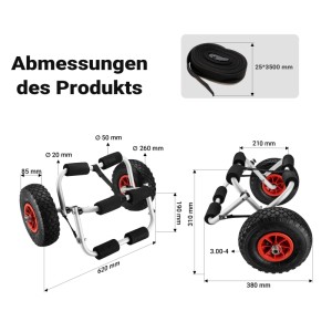 Wiltec Alu Transportwagen Faltbar 45 Kg Kanuwagen Kajakwagen Surfwagen Sup Wagen