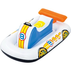 Bestway Poolschwimmer Rennauto, buntes aufblasbares Schwimmtier im Sportwagen-Design.