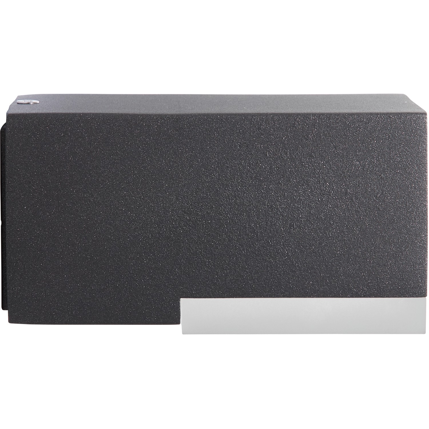 Moderne AEG LED-Außenwandleuchte Amity in Anthrazit. Kompakte, rechteckige Form mit Nanotechnik-Beschichtung.