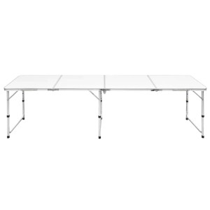 vidaXL Campingtisch Zusammenklappbar höhenverstellbar Aluminium 240 x 60 cm 41327