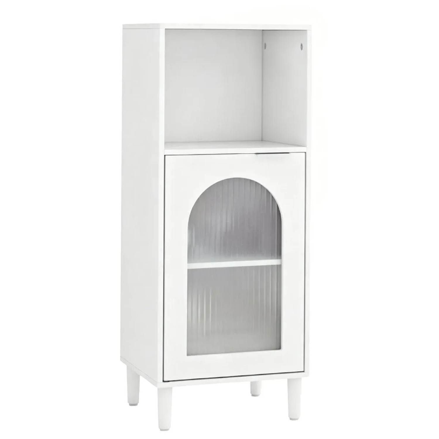 Costway Badezimmerschrank Badschrank Schmal mit Verstellbaren Regalen