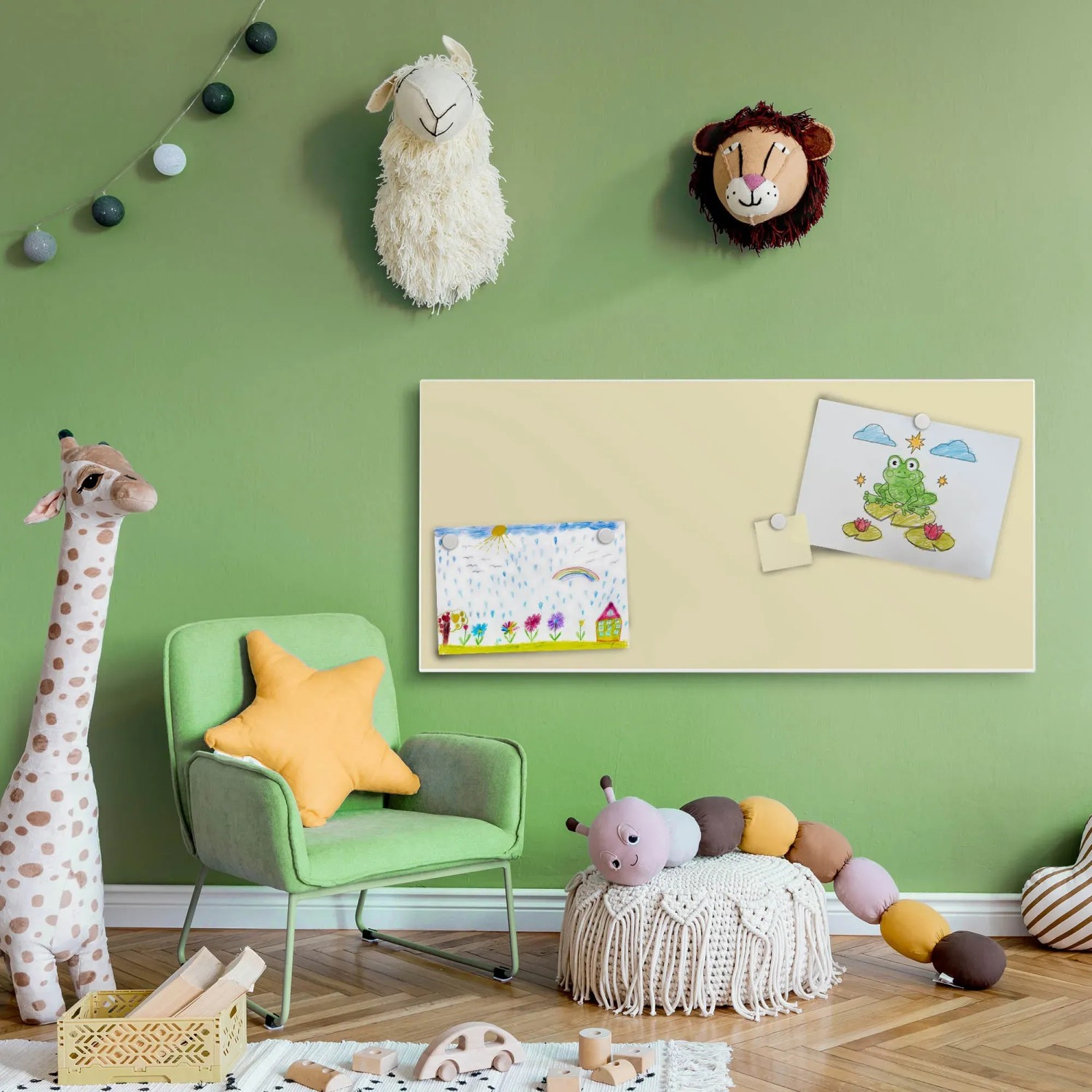 Banjado Glas Magnettafel 90x60 Cm – Beschreibbar, Als Memoboard Für Küche, Büro, Kinderzimmer