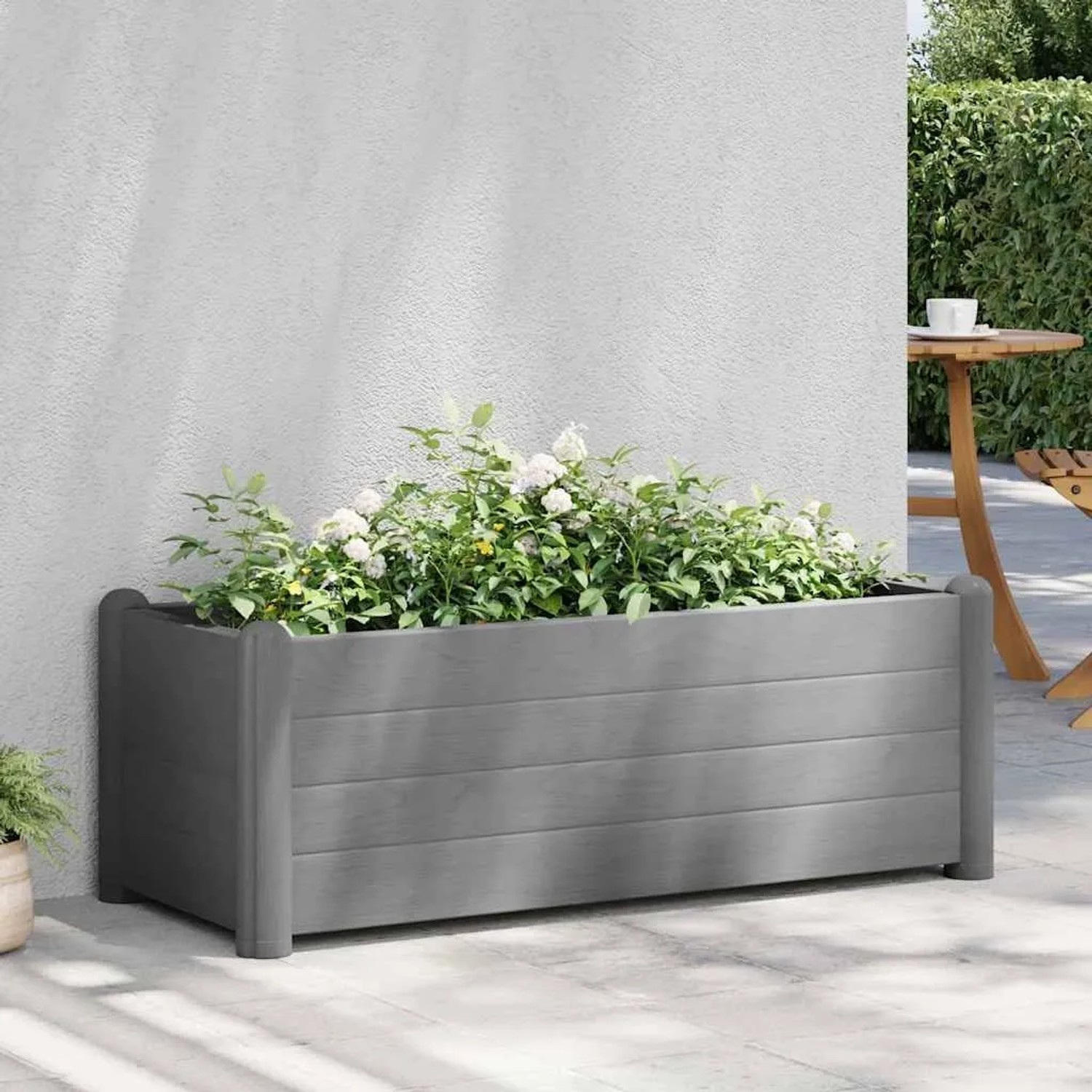 Furnicato Garten-hochbeet Pp Steingrau 100x43x35 Cm