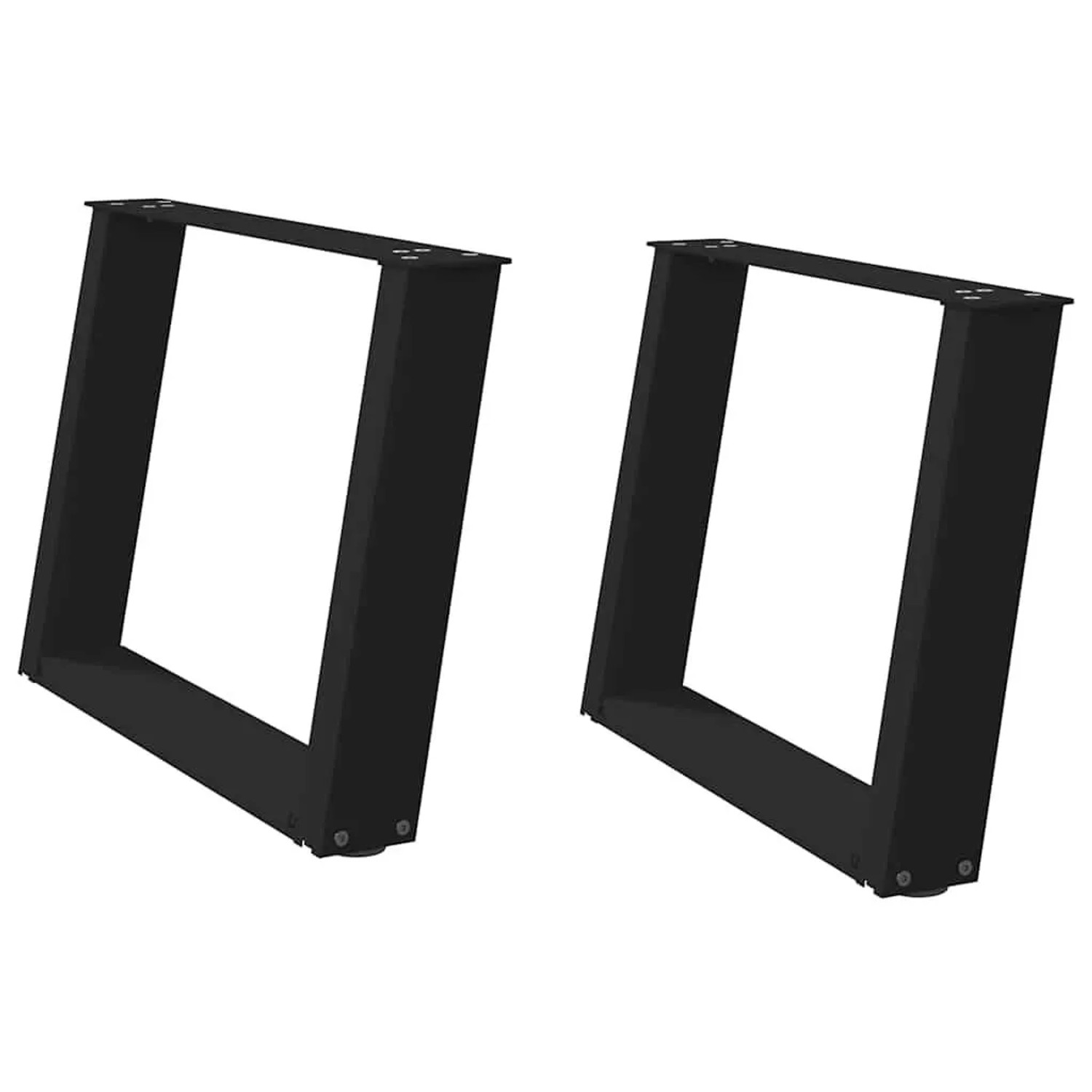 vidaXL Couchtischbeine U-Form 2 Stk Schwarz 60x42-43 cm Stahl 4012768 günstig online kaufen