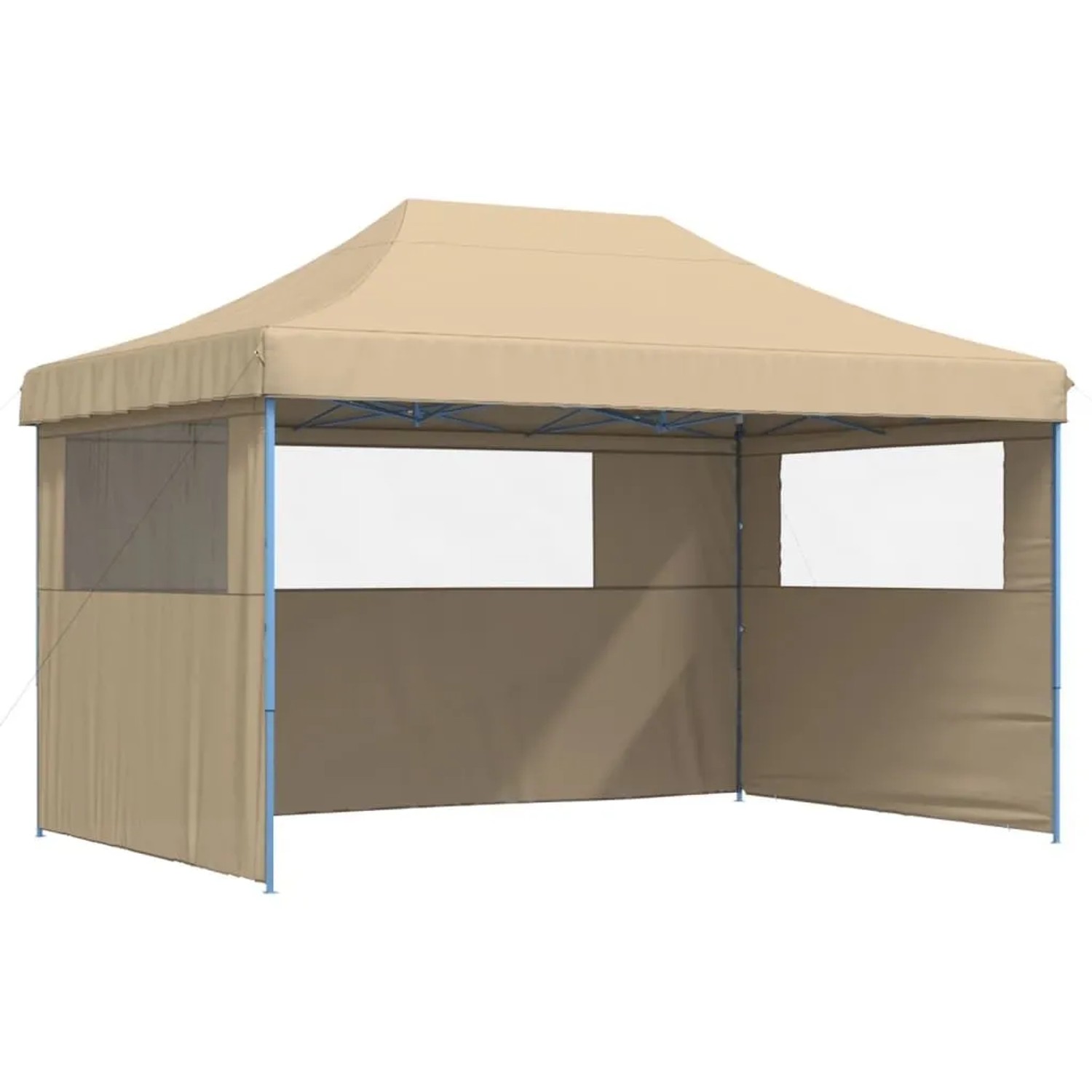 vidaXL Partyzelt Faltbar Pop-Up mit 3 Seitenteilen Beige 4004967