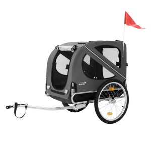 Hauki Hundeanhänger/Buggy 2in1, klappbar, grau, bis 40kg. Sicherer Transport für Hunde.
