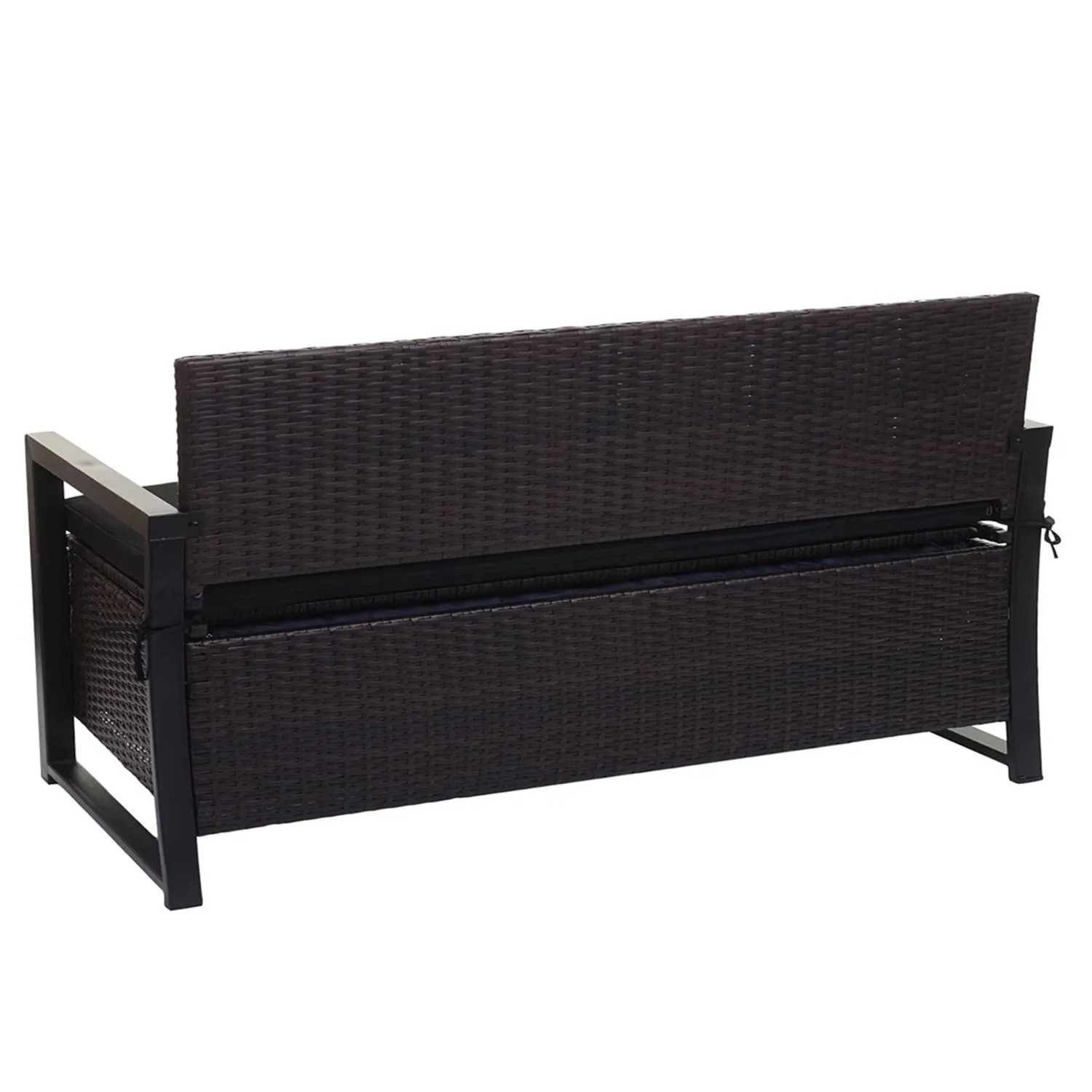 MCW Poly-Rattan 3er Sitzbank F39 Braun Kissen Schwarz kaufen bei OBI
