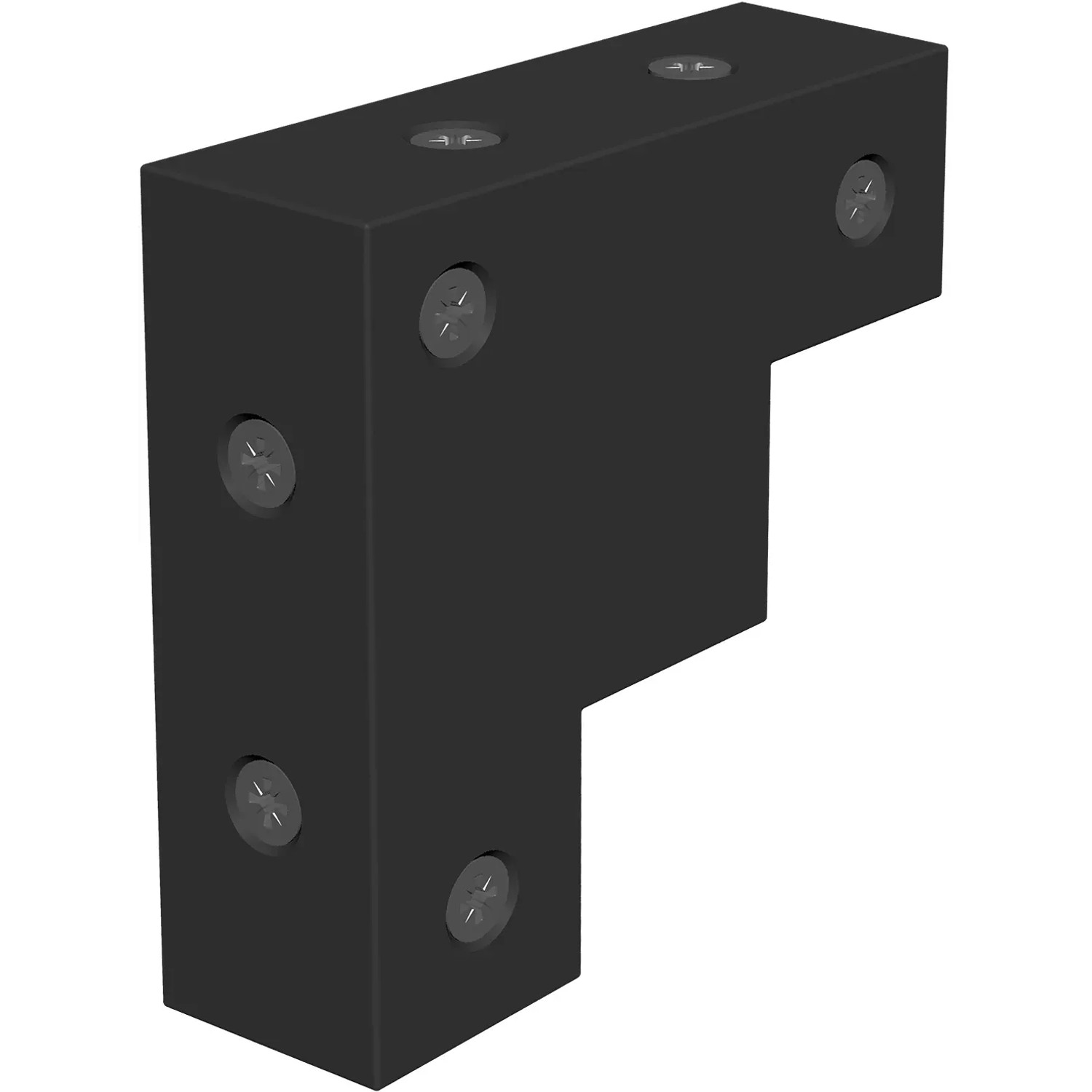 Radex dekoratives Eckelement Loft 75 x 75 x 25 mm Schwarz Matt
