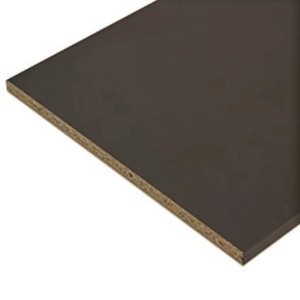 Anthrazitfarbene Möbelbauplatte (260x50x1,9 cm) für Regale und Möbel.