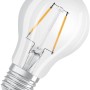 Osram E27 LED-Lampe in Glühlampenform, 2,5 W, 250 lm, 10,5x6 cm. Klares Glas, warmweißes Licht.