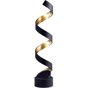 Moderne LED-Tischleuchte Helix Gold im Design-Stil, spiralförmig, für Wohn- und Schlafzimmer.