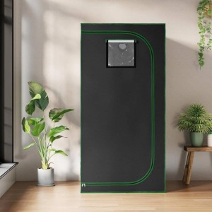 WOLTU Gewächshaus Indoor Oxford-Gewebe Schwarz 100x100x200 cm