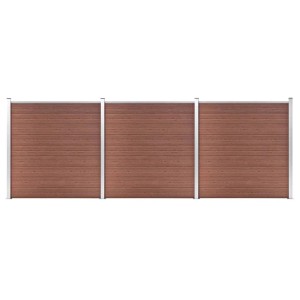 vidaXL Gartenzaun WPC 526x186 cm Braun 3053208