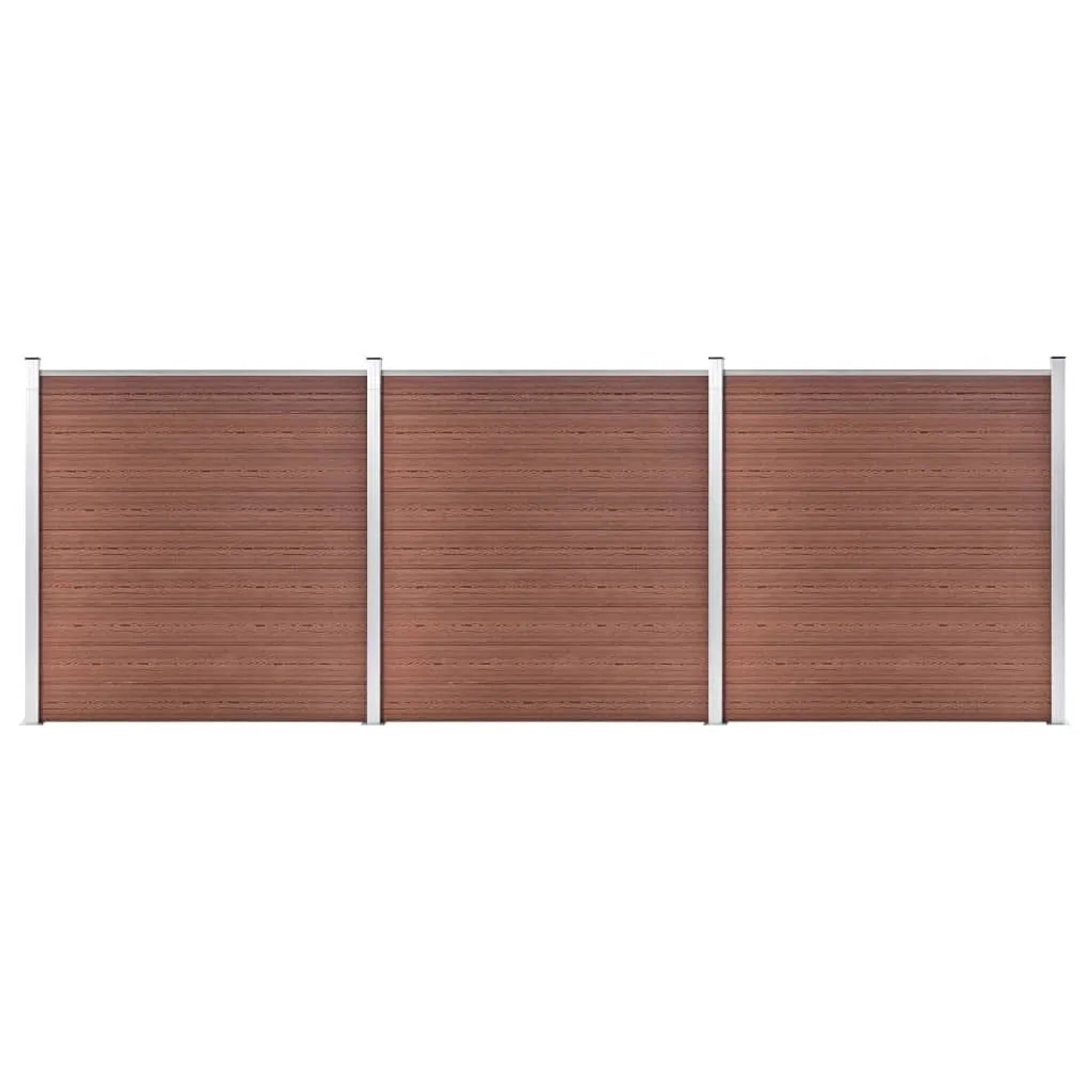 vidaXL Gartenzaun WPC 526x186 cm Braun 3053208 günstig online kaufen