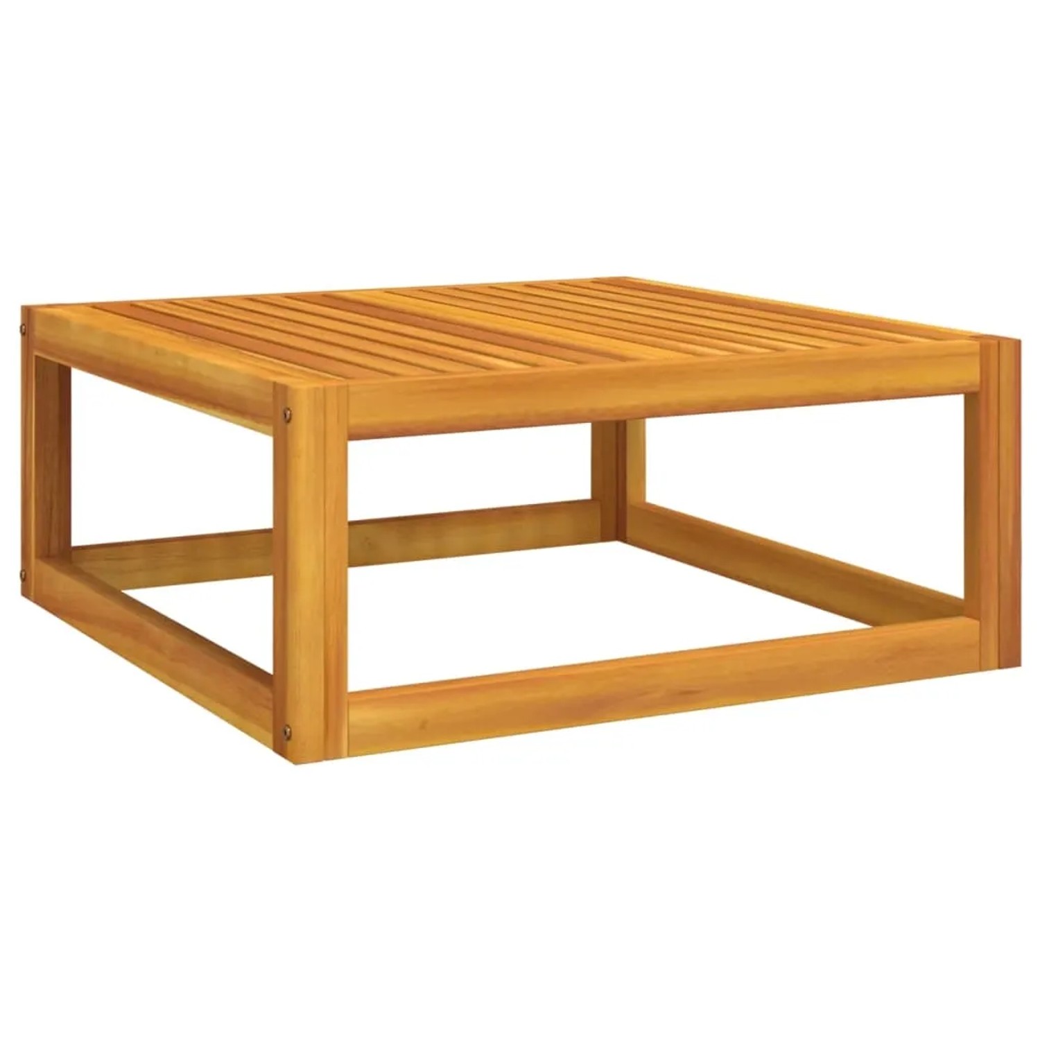 Quadratischer Couchtisch aus Akazienholz für Garten-Lounge-Set